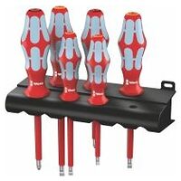 3165 i/6 Screwdriver set, stainless and rack, 6 pieces
