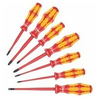 160 iSS/7 Screwdriver set Kraftform Plus Series 100. With reduced blade diameters and smaller handle diameters, 7 pieces