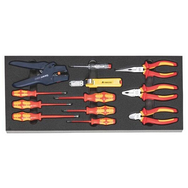Electrician's tool set, fully insulated  12