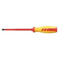 Electrician's screwdriver for slot-head fully insulated