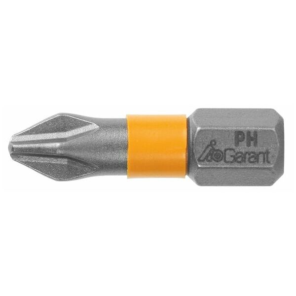 Bit for Phillips, 1/4 inch C 6.3, with torsion zone  1/25 mm