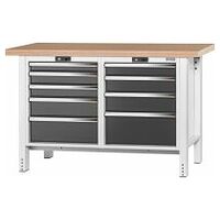 Workbench, 9 drawers, Beech marine ply worktop 20×20G