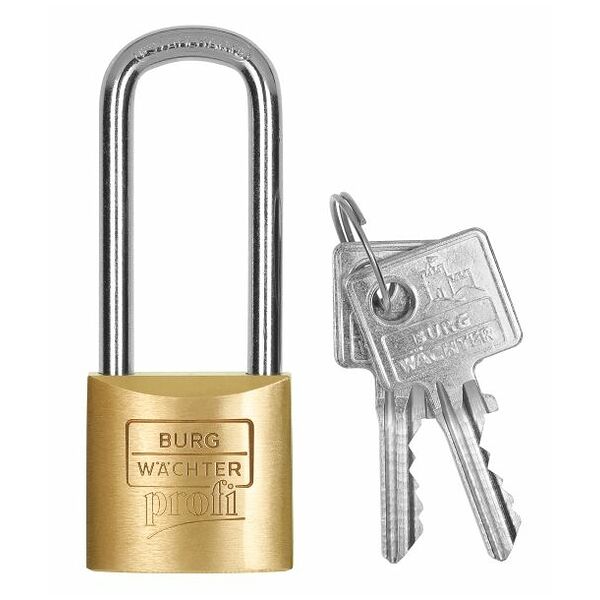Precision cylinder lock with tall shackle individual keys