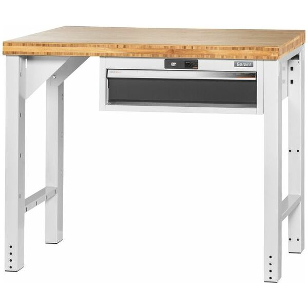 Vario workbench with drawer casing 24G, height 850 mm, Bamboo worktop 1000 mm