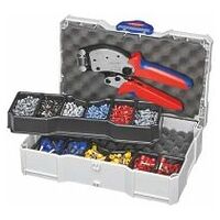Crimping set, terminal sleeves supplied with a Twistor16 crimping tool