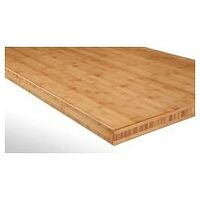 Worktop thickness 50 mm of bamboo strips glued cross-wise Depth 750 mm