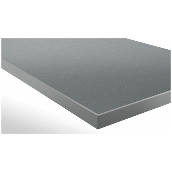 Kotna delovna plošča s temno sivo oblogo iz umetne mase (Eluplan) 750 mm