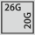 Lådornas effektiva yta i G 26×20