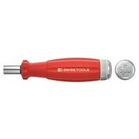 Torque screwdrivers with digital display, to take D 6.3 bits