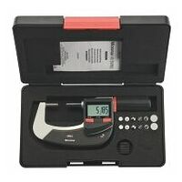 Digital external micrometer i-wi with interchangeable anvils