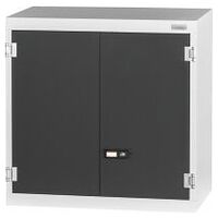 Top-mounted cabinet with drawer, Plain sheet metal swing doors 26×16G