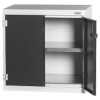 Base cabinet with Plain sheet metal swing doors