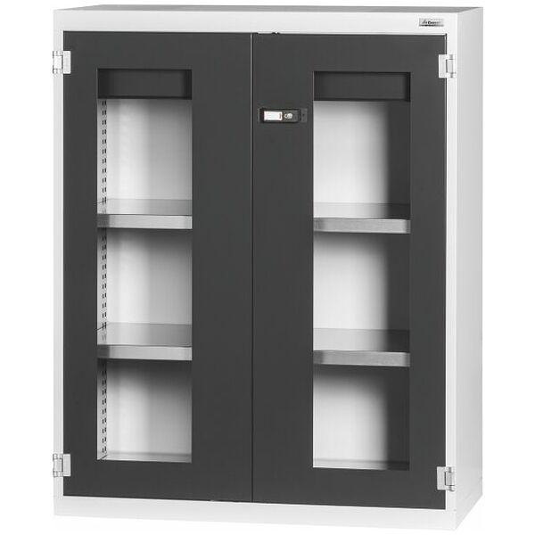 Base cabinet with drawer, Viewing window swing doors 1250 mm