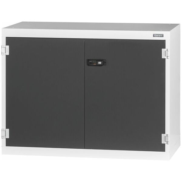Base cabinet with plain sheet metal swing doors 800 mm