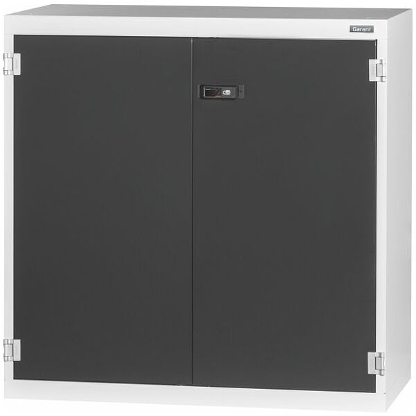 Base cabinet with plain sheet metal swing doors 900 mm