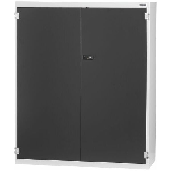 Base cabinet with plain sheet metal swing doors 1500 mm