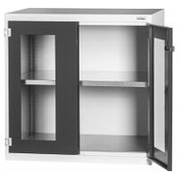 Armario sobrepuesto de gran capacidad con puertas batientes transparentes 1000 mm