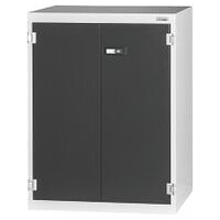 Large-capacity base cabinet with plain sheet metal swing doors