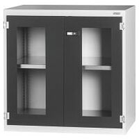 Large-capacity base cabinet with Viewing window swing doors