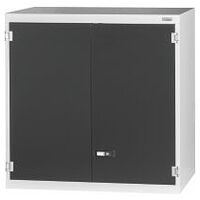 Large-capacity top-mounted cabinet with plain sheet metal swing doors 1000 mm