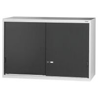 Large-capacity top-mounted cabinet with Plain sheet metal sliding doors 1000 mm