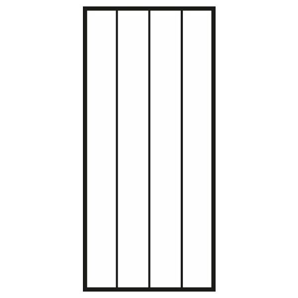 Vertikalskåp med perforerade paneler med dörrar helt av plåt