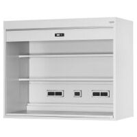 Office Station add-on cabinet, with roller shutter and electrics.  DE