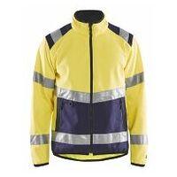 Warnschutz-Softshell-Jacke  gelb / marineblau