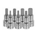 Set of hexagon bits, 3/8 inch square drive, 7 pieces  3/8