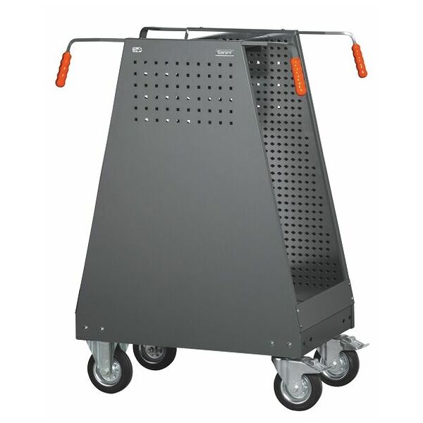 CNC tool trolley with solid rubber wheels 452 mm