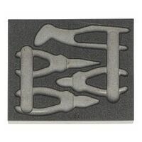 Rigid foam inlay for tool sets  954171