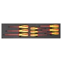 Screwdriver set, fully insulated
