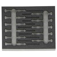 Rigid foam inlay for tool sets  953396