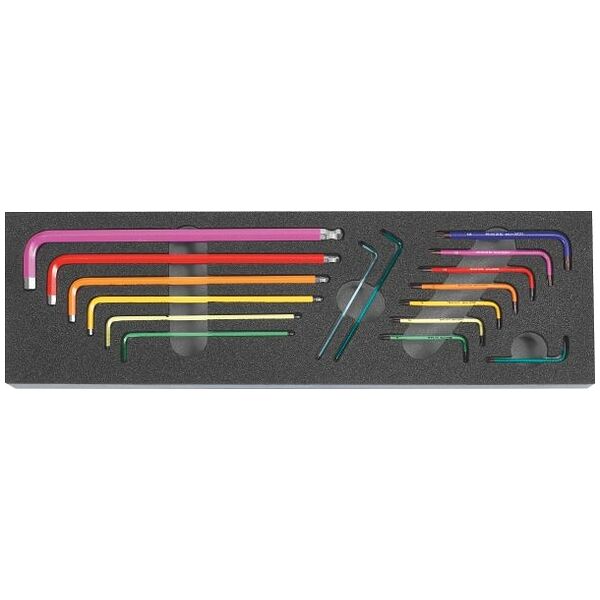 Vinkelskruvmejsel-sortiment ”Rainbow”  16