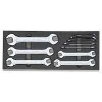 Double open ended spanner set  10