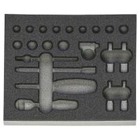 Rigid foam inlay for tool sets  953701