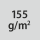 Materialgrammatur / Gewebedichte 155
