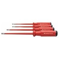 Slim electrician’s screwdriver set, for slot-head, Classic fully insulated 4