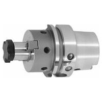 Face mill arbor with cooling channel bore HSK-A 63 short