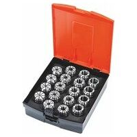 ER collet set 18 pieces 3−20 mm with seal