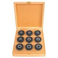 Quick-change collet set without safety slip clutch, 9 pieces