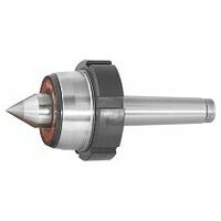Revolving lathe centre with carbide insert and draw-off nut