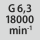 Balance quality G at rotational speed: G 6.3 at 18,000 rpm<sup></sup>