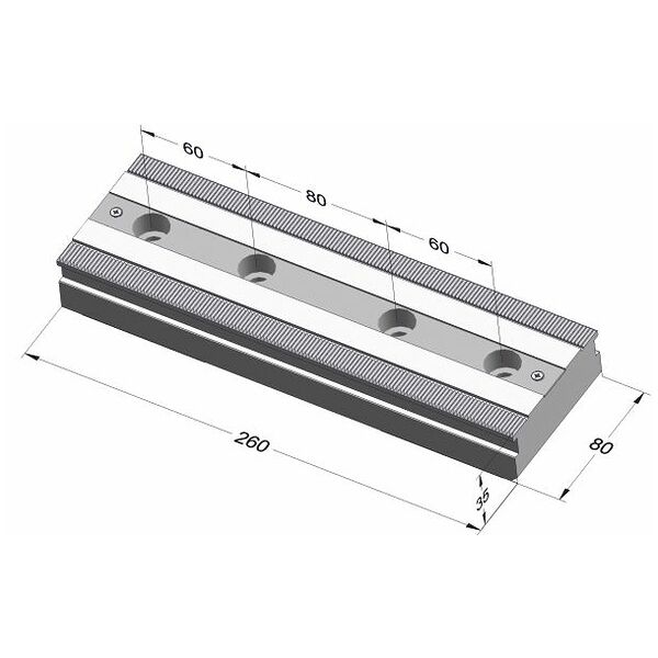 Multi-point clamping rail 80  260 mm