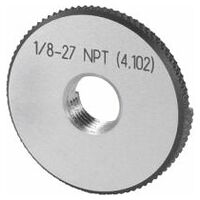 DAkkS calibration “Go” / “No Go” taper thread ring gauge NPT 100 mm
