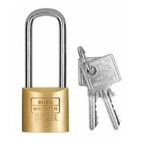 Precision cylinder lock with high shackle shared keys 40 mm