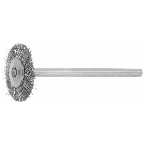 Miniature wheel brush Steel wire 0.10 mm