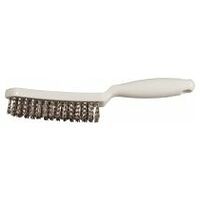 Wire hand brush with plastic handle Stainless steel wire waved 0.35 mm