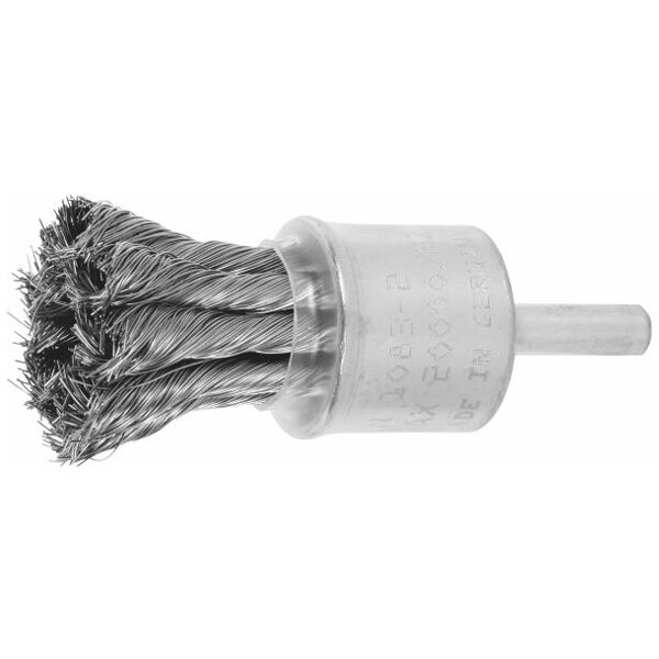 Knotted end brush Stainless steel wire 22X0,25 mm
