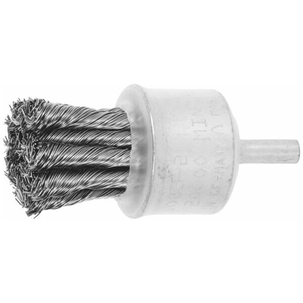 Knotted end brush Stainless steel wire 28X0,35 mm
